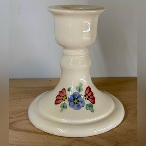 Vintage candlestick 3” ceramic